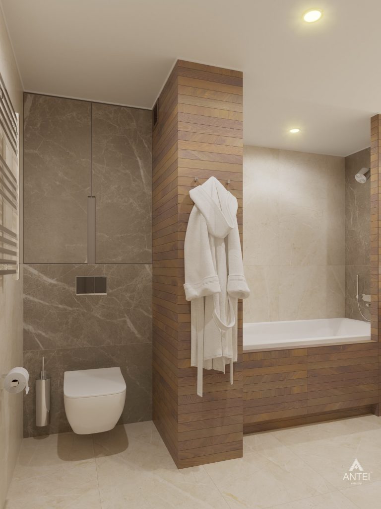 Дизайн интерьера четырехкомнатной квартиры в Гомеле, ул. Советская - ванная фото №5